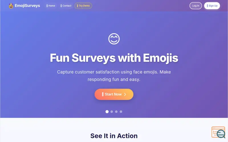 Screenshot of EmojiSurveys