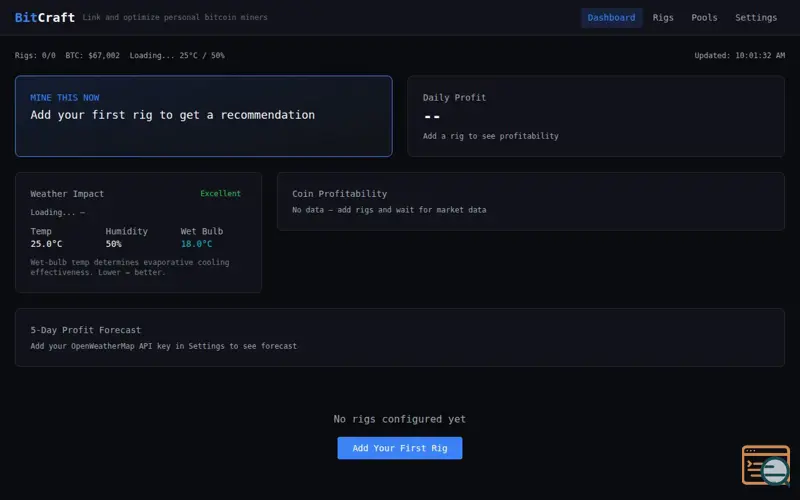 Screenshot of BitCraft to Mine Coin