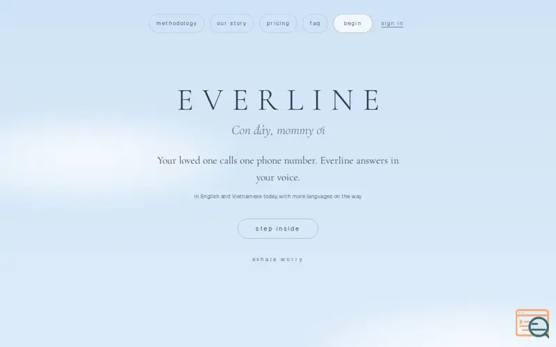 Screenshot of Everline, a launch using Twilio