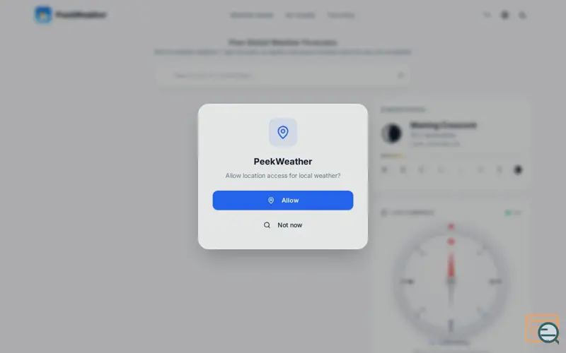 Screenshot of PeekWeather