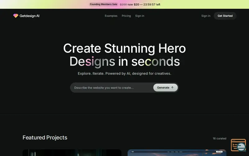 Screenshot of Get Design AI