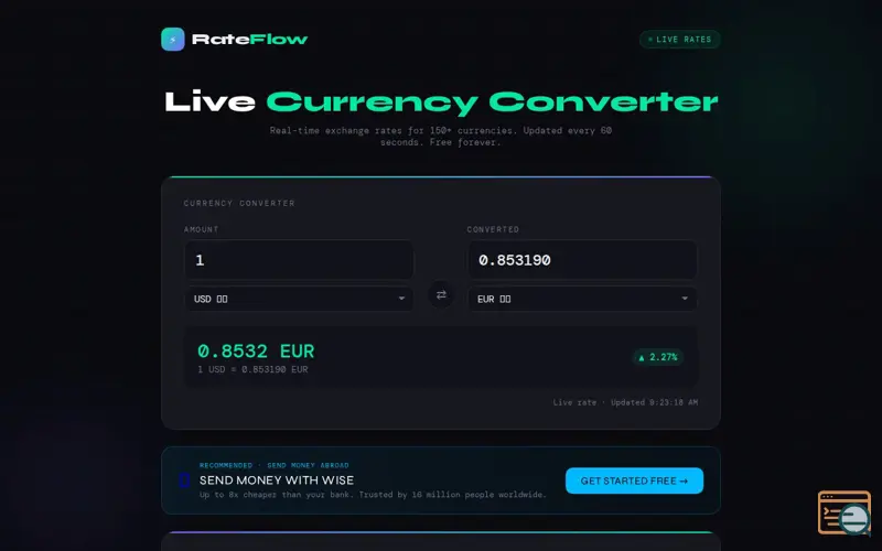 Screenshot of RateFlow