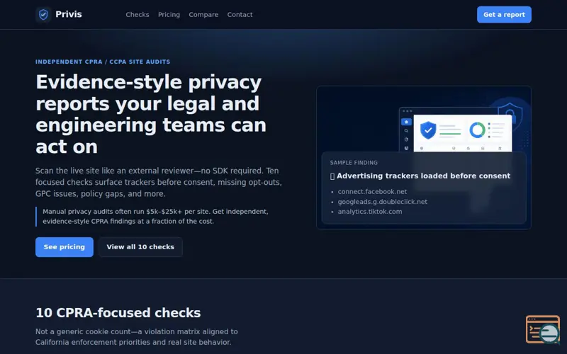 Screenshot of Privis