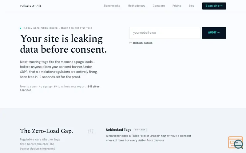 Screenshot of Polaris Audit