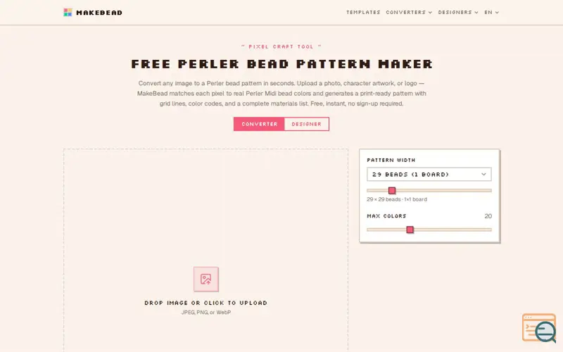 Screenshot of MakeBead