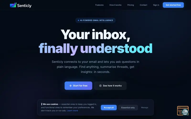 Screenshot of Senticly