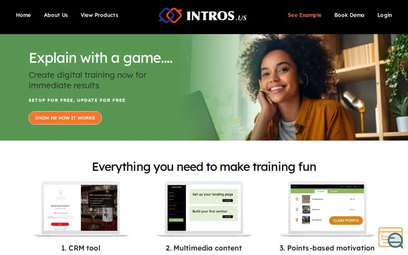 Screenshot of Intros.us