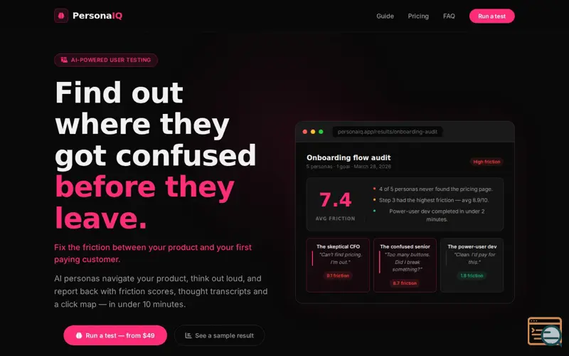 Screenshot of PersonaIQ
