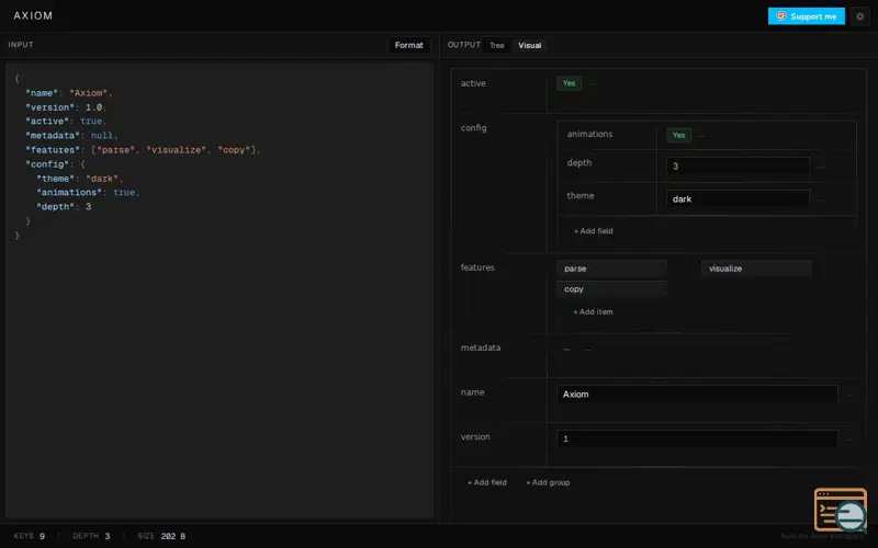 Screenshot of Axiom