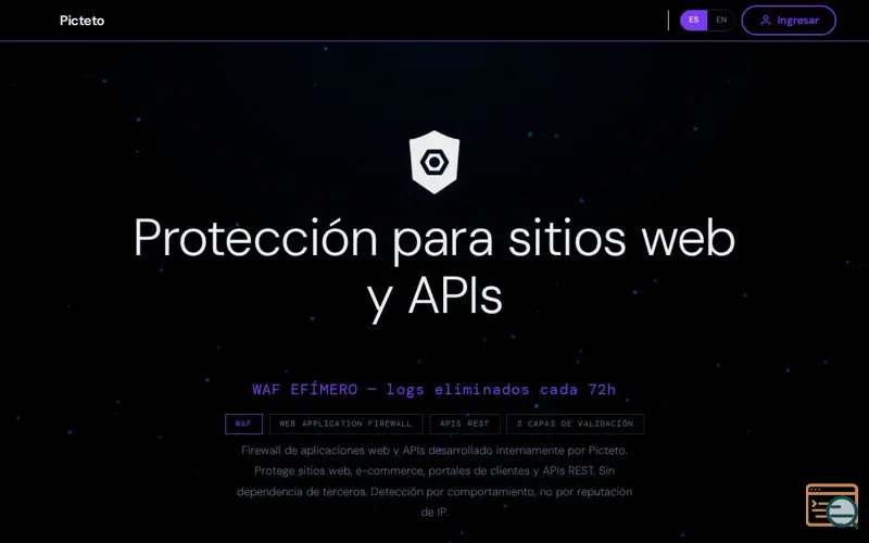 Screenshot of Picteto