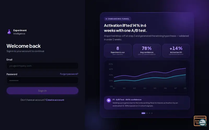 Screenshot of Experiment Intelligence