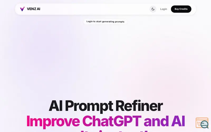 Screenshot of Venz AI