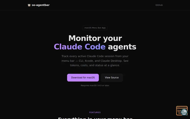 Screenshot of so-agentbar