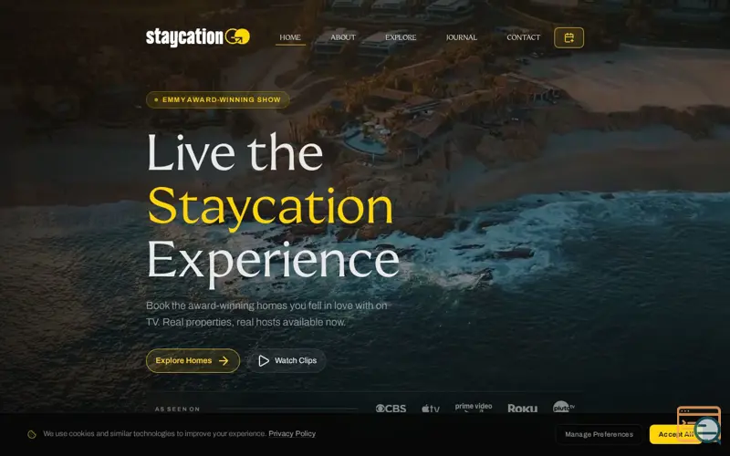 Screenshot of StaycationGo