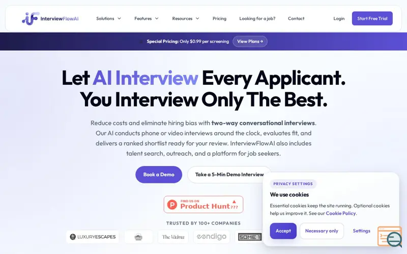 Screenshot of InterviewFlowAI