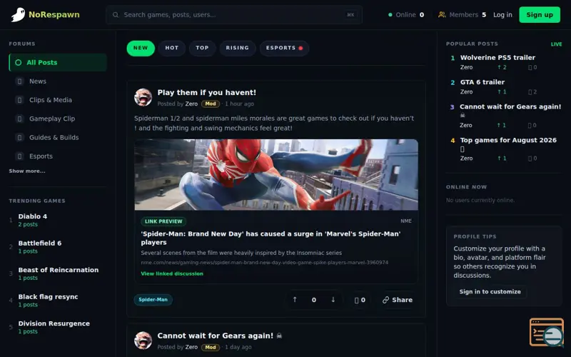 Screenshot of NoRespawn
