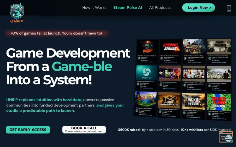 Screenshot of UNRIP - Building better games, togather