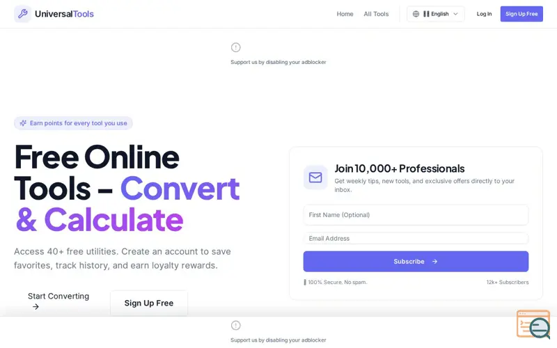 Screenshot of Universal Tools