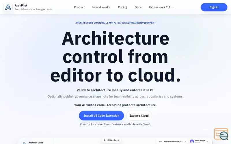 Screenshot of ArchPilot