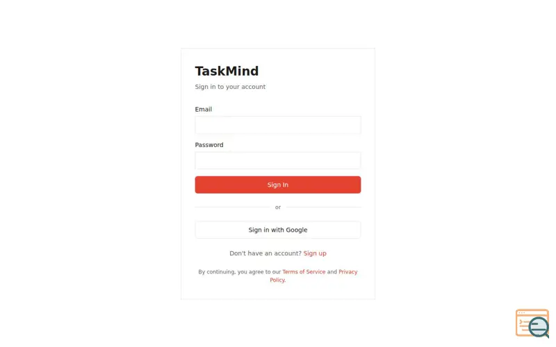 Screenshot of TaskMind AI
