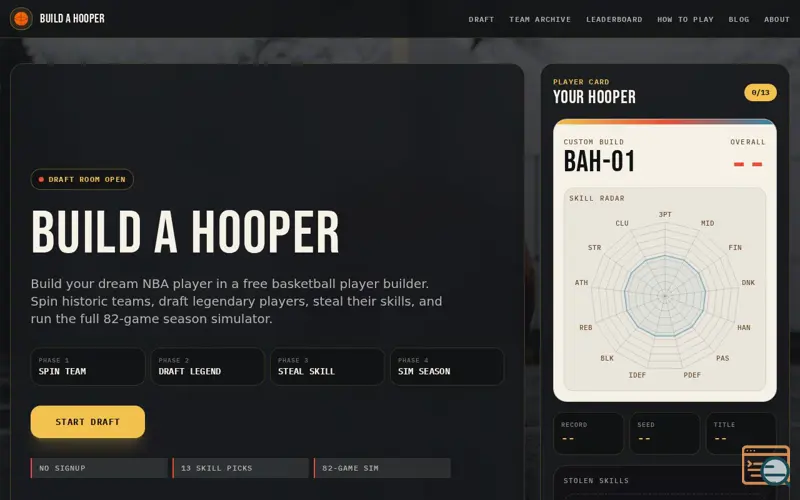 Screenshot of Build a Hooper