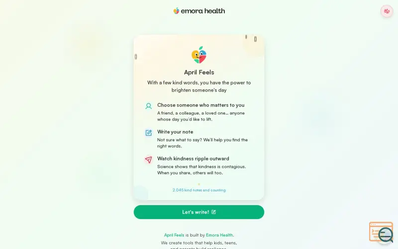 Screenshot of Aprilfeels, a launch using Gist