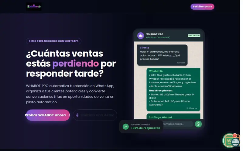 Screenshot of Whabot Pro