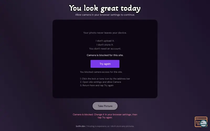 Screenshot of You look great today