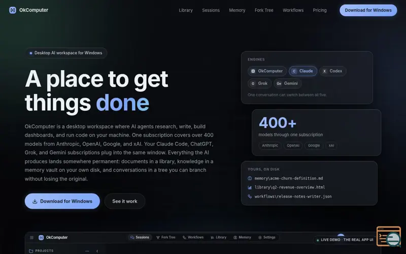Screenshot of OkComputer