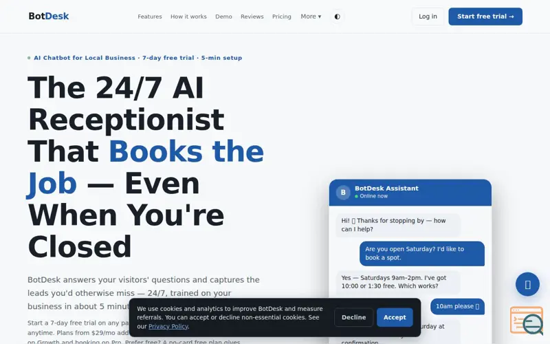 Screenshot of BotDesk