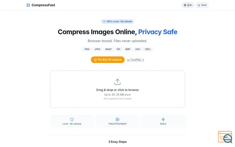 Screenshot of CompressFast