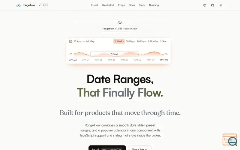 Screenshot of RangeFlow