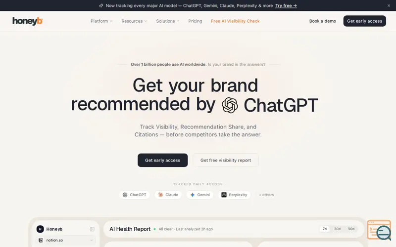 Screenshot of Honeyb, a launch using Reditus