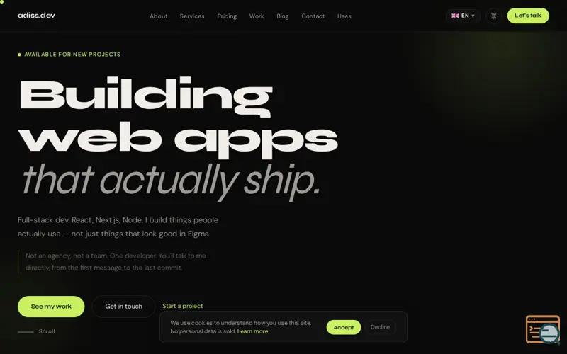 Screenshot of adiss.dev