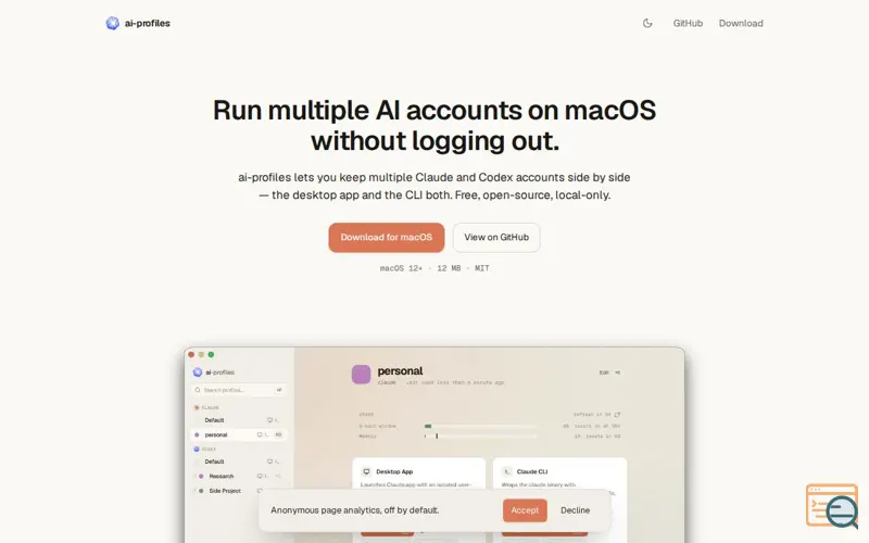 Screenshot of ai-profiles