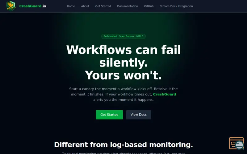 Screenshot of CrashGuard.io