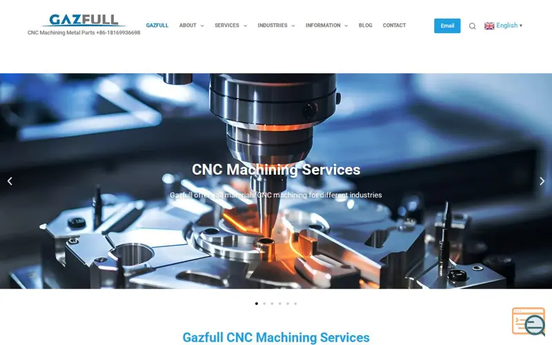 Screenshot of CNC Machining Metal Parts