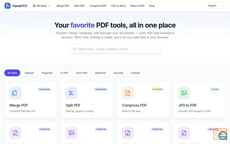 Screenshot of FavorPDF