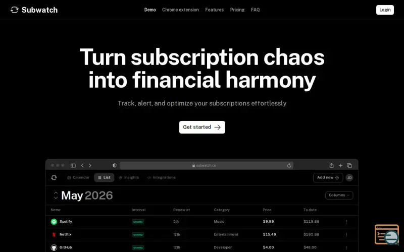 Screenshot of Subwatch