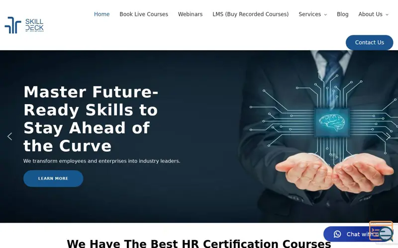 Screenshot of Skill Deck HR Business Partner , a launch using Interakt