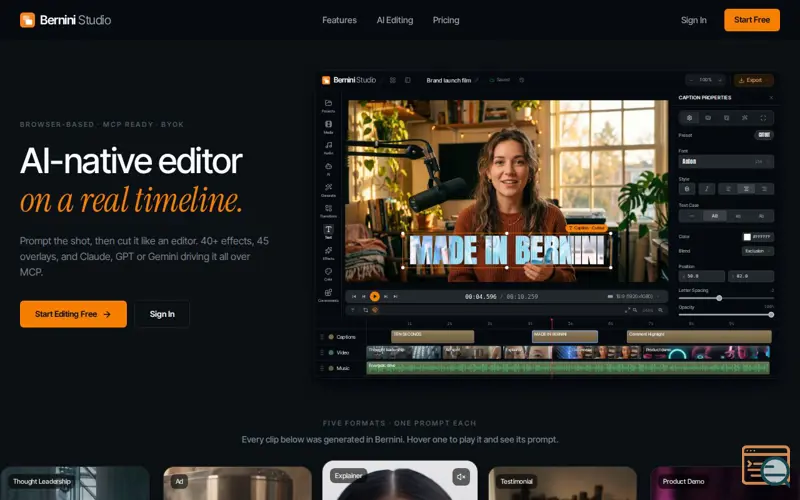 Screenshot of Bernini Studio