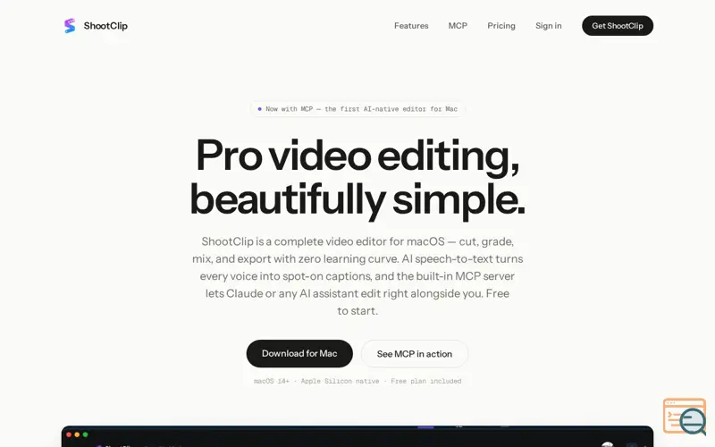 Screenshot of ShootClip