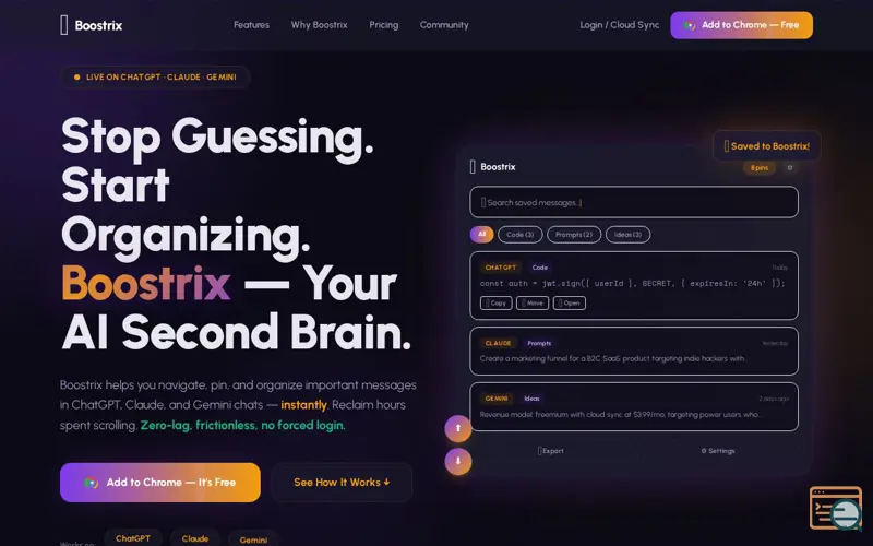 Screenshot of Boostrix