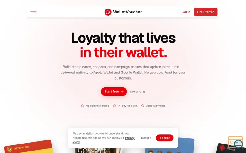 Screenshot of WalletVoucher