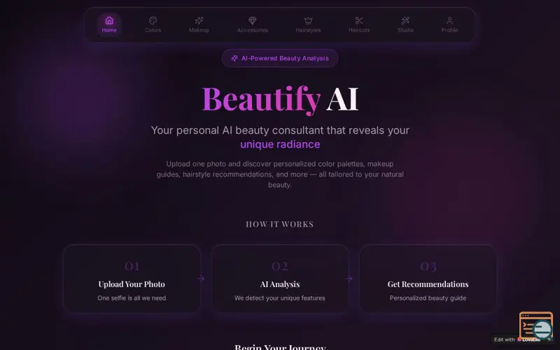Screenshot of Beautify AI