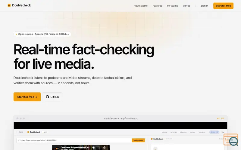 Screenshot of Doublecheck