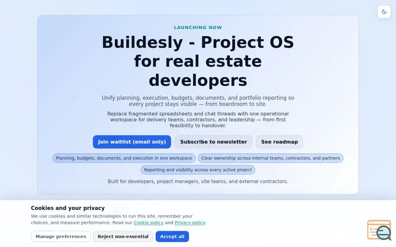 Screenshot of Buildesly