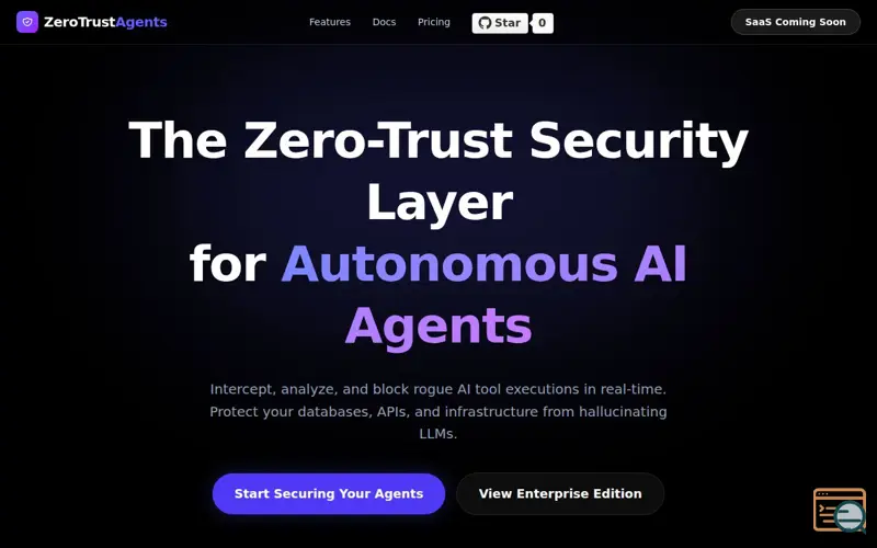 Screenshot of ZeroTrust Agents