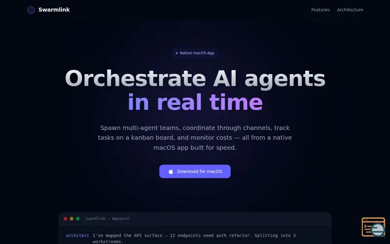 Screenshot of Swarmlink
