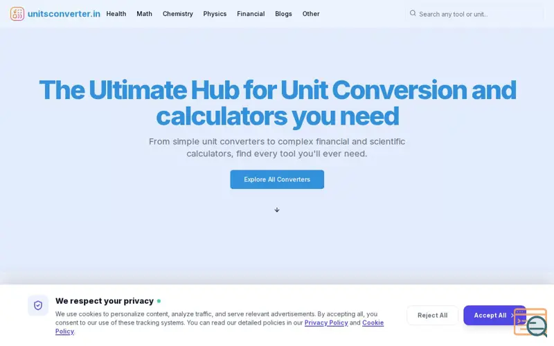 Screenshot of Units Converter